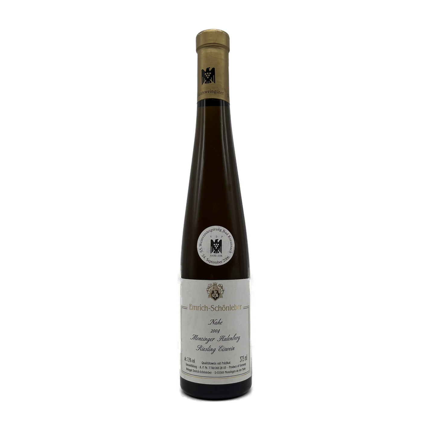 Weingut Emrich-Schonleber | Monzinger Halenberg Riesling Eiswein Goldkapsel "Versteigerungswein" | 375ml | 2004