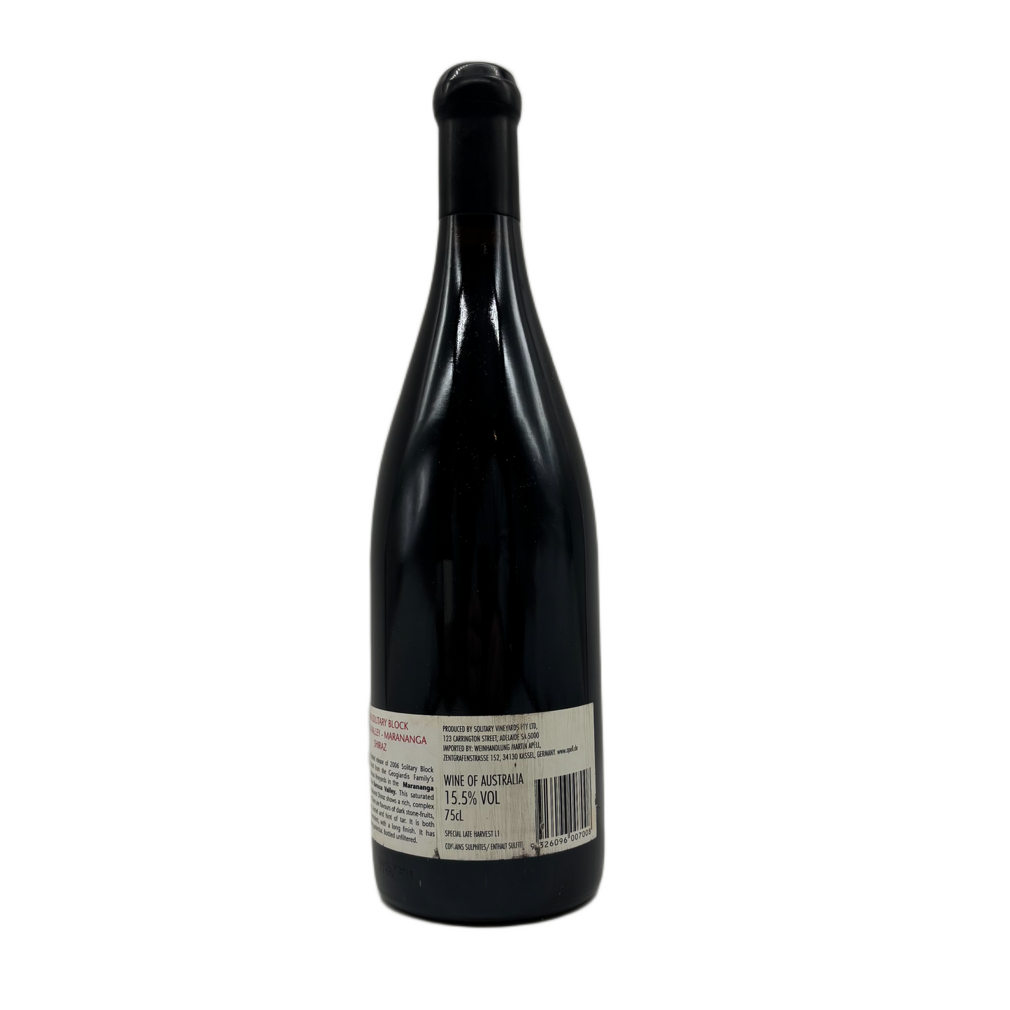Australian Domaine Wines | Solitary Block Shiraz | 2016