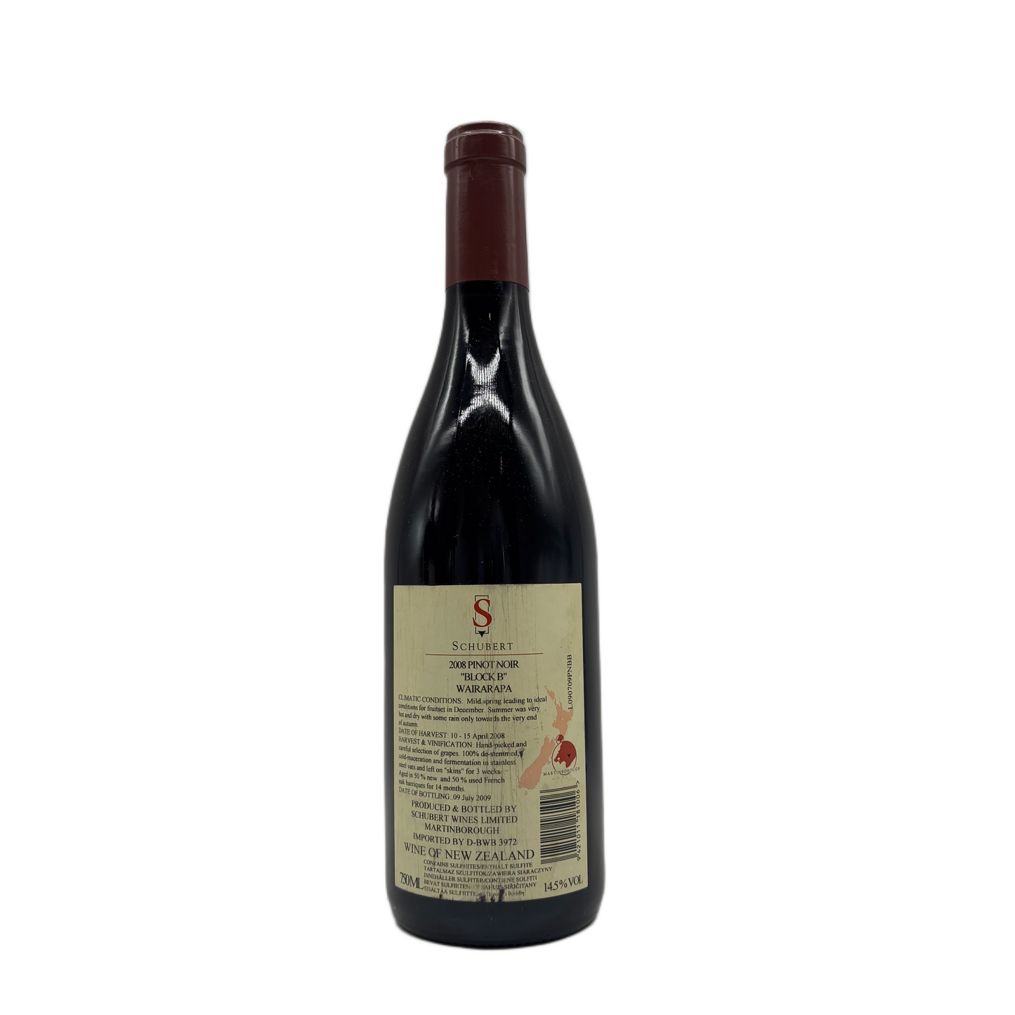 Schubert | B Block Pinot Noir | 2008