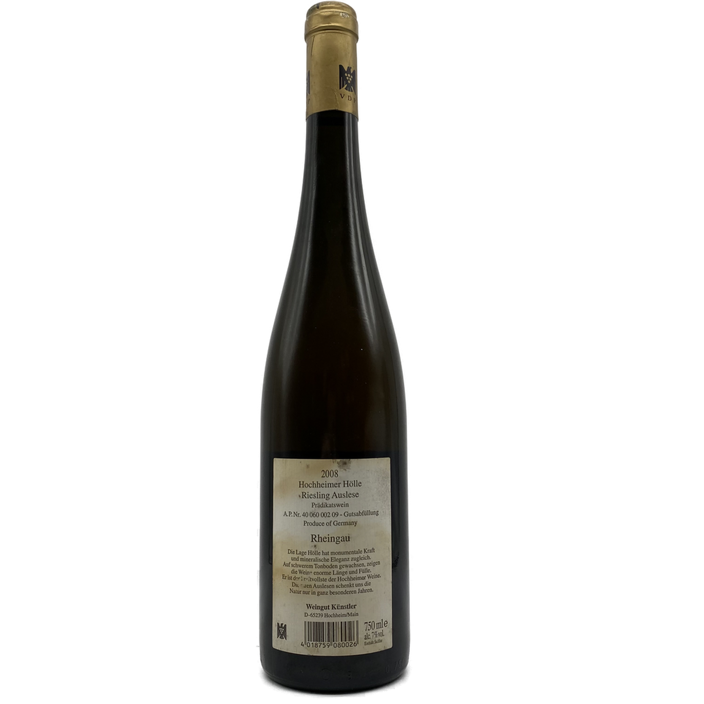 Künstler | Hochheimer Hölle Riesling Auslese Goldkapsel  | 2008