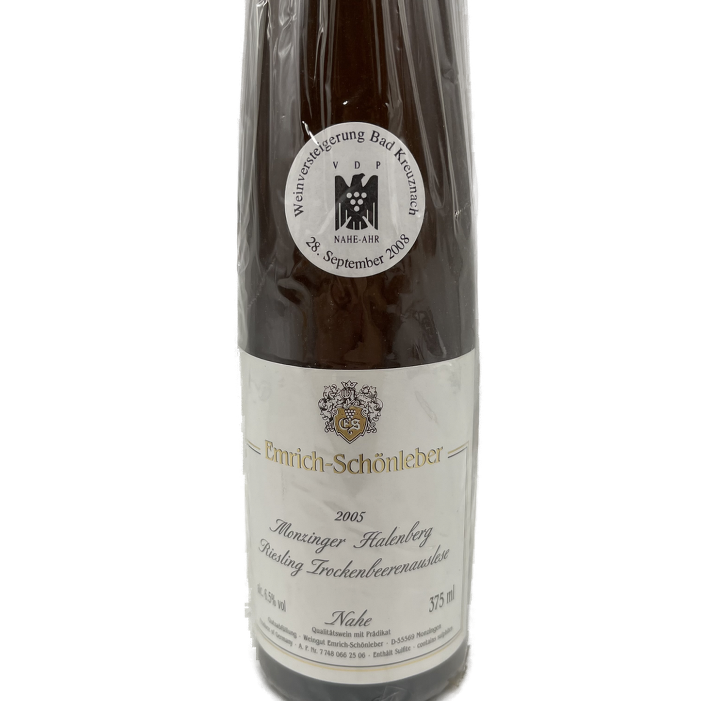 Weingut Emrich-Schonleber | Monzinger Halenberg Riesling Trockenbeerenauslese Goldkapsel "Versteigerungswein" | 375ml | 2005