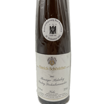 Weingut Emrich-Schonleber | Monzinger Halenberg Riesling Trockenbeerenauslese Goldkapsel "Versteigerungswein" | 375ml | 2005